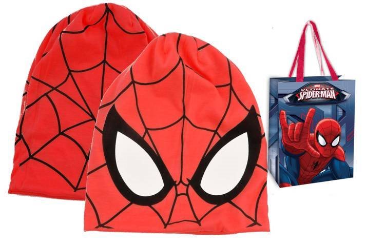 Spiderman Mössa och presentpåse - Spindelmannen
